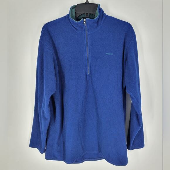 Patagonia Men's Blue Half Zip Capilene Long Sleeve Pullover Sweater L - Picture 1 of 6